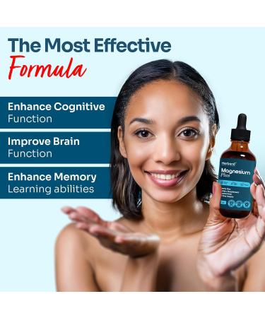 Magnesium Complex Plus 4 fl oz Liquid Drops - Advanced Magnesium Citrate Glycinate L-threonate with Vitamins B6 D C Supplement - High Potency 100% Absorption - 60-Day Supply - Buy Online on GoSupps.com