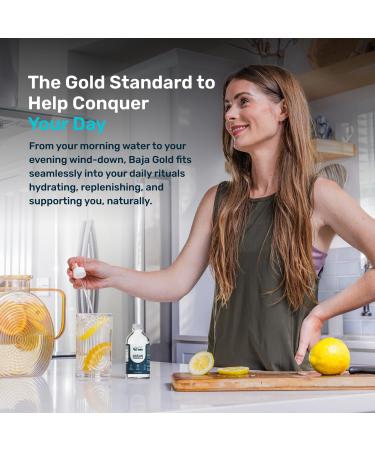 Baja Gold Liquid Ocean Trace Mineral Drops - Ionic Electrolyte Drops for Drinking Water & Food Flavor Enhancement - Mineral-Rich Saline Solution & Oral Cleanse - 4 fl oz, 30-Day Supply 4 Fl Oz (Pack of 1) - Buy Online on GoSupps.com