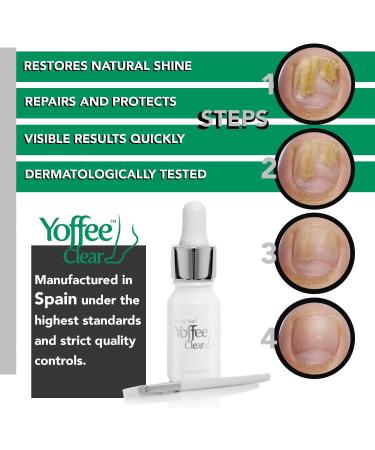 Yoffee Clear Nail Care - Anti Fungal Treatment for Finger and Toenails - 10 ml - Antibacterial - Made in Spain - Organic Argan Oil & Tea Tree Oil - Buy Online on GoSupps.com