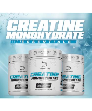 Dragon Pharma Creatine Monohydrate - Muscle Recovery & Antioxidant Support Supplement (60 Servings Unflavored) - International Shipping Available - Buy Online on GoSupps.com