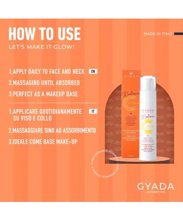 GYADA COSMETICS GYADA COSMETICS Radiance Dry Skin Face Cream Brightening Face Cream Antioxidant and Moisturizing Action Contrasting the Signs of Age and Expression Vitamin C Based 50 ml - Buy Online on GoSupps.com