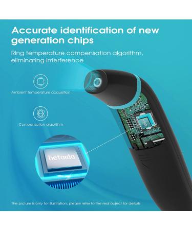 Forehead and Ear Thermometer for Adults and Kids - No Touch Digital Thermometer with Fever Alarm - Fast, Reliable, and Accurate - Black - Buy Online on GoSupps.com