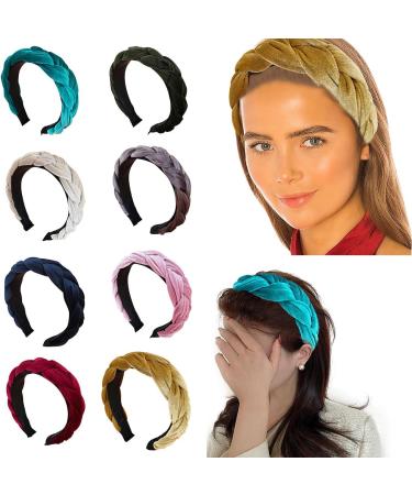 amangul Headbands for Women Braided Headband Fashion Hairband Slip Hair Accessories Stretchy Headpiece Headwear(Navy Blue) - Buy Online on GoSupps.com