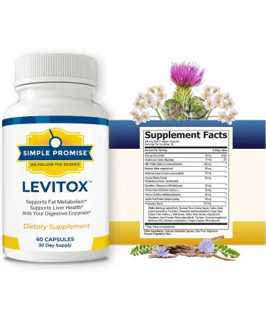 Levitox - Weight and Liver Support Supplement with Digestive Enzymes | 60 Capsules - Buy Online on GoSupps.com