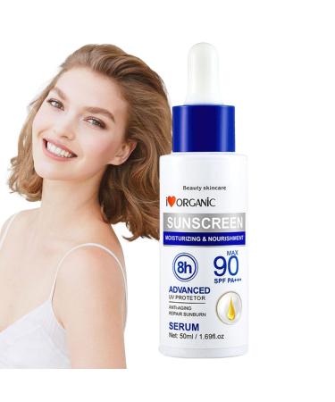 Sun Serums - Face Sun Cream SPF 90, Skin Protection, Vitamin E Face Serums 50ml for Face and Body Sysdisen