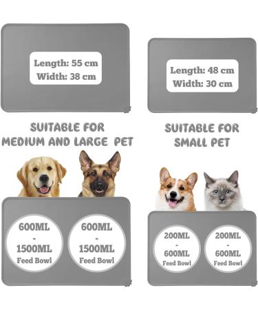Shop Silicone Bowl Base Set (48x30cm) - Slipproof Dog & Cat Feeding Mat - Waterproof & Fully Matte - Ideal for Pet Food & Water Bowls - Buy Online on GoSupps.com