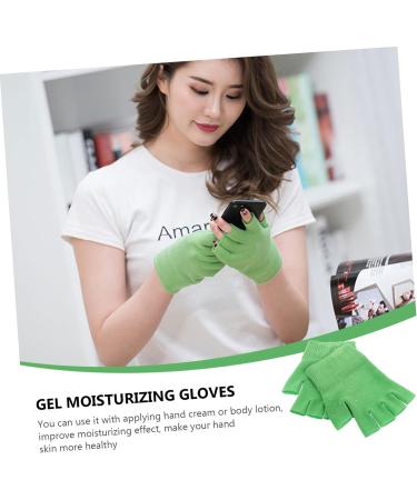 HONMEET 2 Pairs Gel Gloves Moisturizing Fingerless Gloves Overnight Dry Hands Gloves Overnight Moisturizing Hand Gloves for Women Fingerless Cotton Gloves Spa Gloves Dipping - Buy Online on GoSupps.com