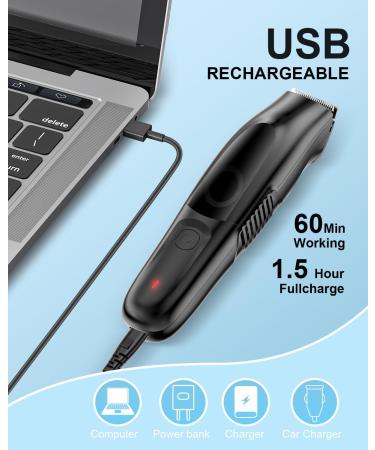 ASAHINA Body Hair Trimmer for Men Electric Vacuum Hair Suction Trimmer Waterproof Hair Clippers Wet/Dry Use Rechargeable Pubic Hair Ball Groomer Groin Hair Hygiene Razor Chest Hair Trimmer Dark Black - Buy Online on GoSupps.com