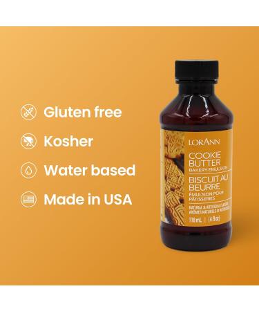Lorann Oils Bakery Emulsions Natural & Artificial Flavor 4Oz-Cookie Butter - Buy Online on GoSupps.com