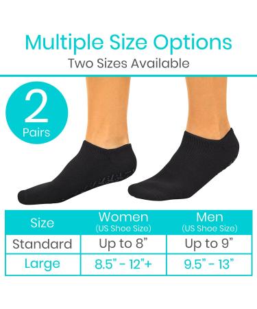 Vive Gel Socks (2 Pair) - Moisturizing Treatment for Dry Cracked Feet - Infused with Essential Oils & Vitamins - Moisture Wicking for Men & Women - Large Size for Soft, Smooth Feet - Buy Online on GoSupps.com