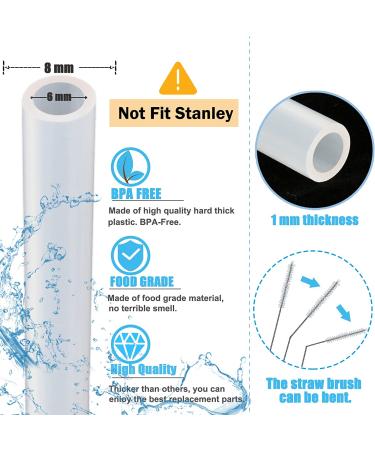 6-Pack BPA-Free Replacement Straws for Hydro Flask Wide Mouth Bottle Straw Lid | Compatible with Hydroflask Bottles | Includes Straw Brush - Buy Online on GoSupps.com