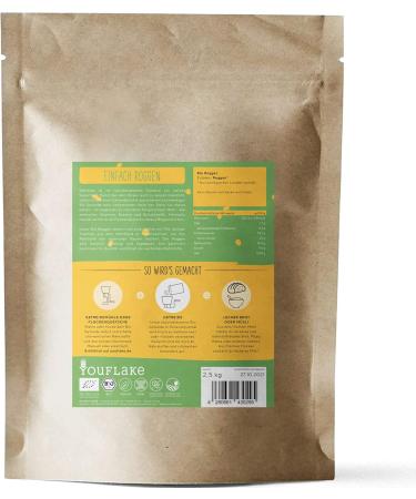  YouFlake YouFlake BigPack Organic Cereal 2.5 kg | 100% Organic Cereal from Germany | Cereal for Grinding or Flocking | For Cereals and Pastries (Organic Rye) - Buy Online on GoSupps.com