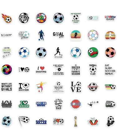 100PCS Soccer Stickers - Soccer Gifts for Teen Girls & Boys - Water Bottle Decals - Soccer Party Favors - Buy Online on GoSupps.com