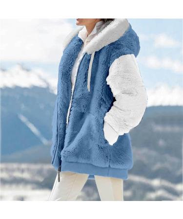 Hanxiulin Women's Fleece Plush Jacket - Warm Oversized Winter Zipper Coat in Multiple Colors - Buy Online on GoSupps.com