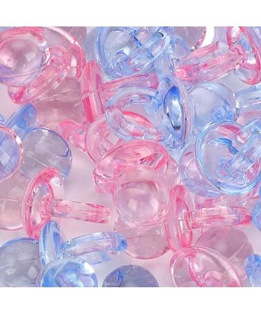 Buy 100 Acrylic Pacifier Decoration Toys - Mini Colorful Baptism Baby Toys (Transparent Pink & Blue) - International Shipping Available - Buy Online on GoSupps.com