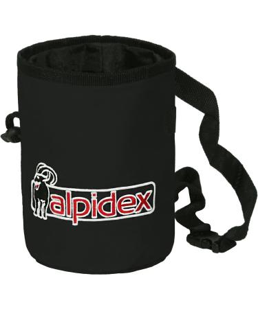 ALPIDEX Chalkbag with 3 x 35g Chalk Balls - Perfect for Climbing Bouldering Gym Fitness & Weightlifting - Black Rock International Shipping - Buy Online on GoSupps.com