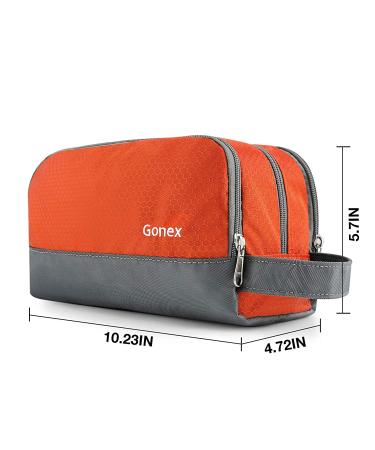 Travel Toiletry Bag Nylon Gonex Dopp Kit Shaving Bag Toiletry Organizer Orange - Buy Online on GoSupps.com