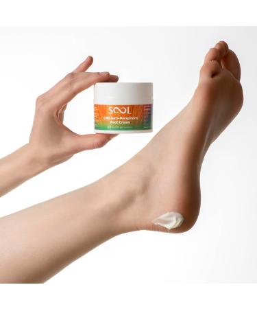 SOOL CBD Foot Cream Anti-Perspirant 100ml | 500mg CBD High Strength | CBD Cream for cracked heels and dry skin with Jojoba and Rosemary Oil | CBD Foot Cream for Refreshing and Skin Revitalisation - Buy Online on GoSupps.com