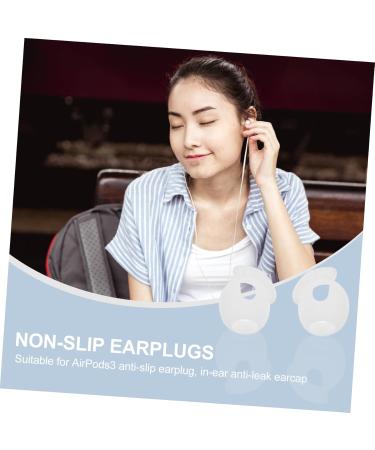 NOLITOY Comfortable Earphone Ear Tip Accessories | Non-Slip Over-Ear Headphones | White Silicone Caps for Earbuds | 2 Pairs Ideal Alternative - Buy Online on GoSupps.com