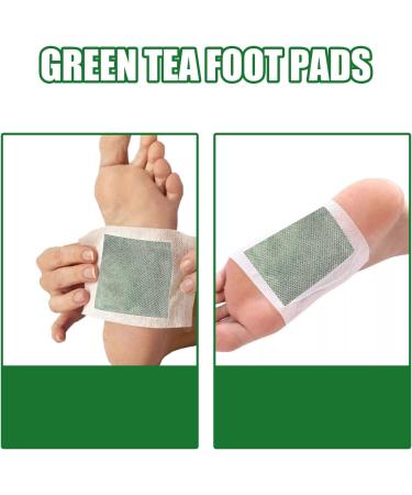 10PCS Green Tea Foot Pads with Bamboo Vinegar and Ginger - Soothing Deep Cleansing Foot Patches for Day and Night - Buy Online on GoSupps.com