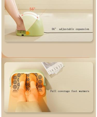 Caulo Electrical Foot Warmer with Auto Shutdown - 4-Speed Heating for Home Office & Bedroom (Green) - International Shipping - Buy Online on GoSupps.com