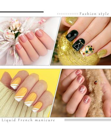 Blulu French Manicure White Tip Pen - 4 Pcs Nail Art Set for Women | DIY Pedicure & Traditional Nail Polish | International Shipping Available - Buy Online on GoSupps.com