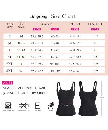 Bingrong Women's Sauna Vest - Neoprene Slimming Corset for Belly Shaping & Fitness - Thermo Hot Body Shaper | XXL Black - Buy Online on GoSupps.com