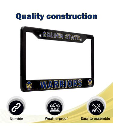 Golden State Warriors License Plate Frame - Black, 12.25 x 6.25 - Ideal Gift for Sports Fans - Slim Design - Buy Online on GoSupps.com