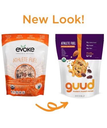 GUUD Athlete Fuel Organic Muesli Cereal 12oz - Oats, Raisins, Almonds, Flax Seeds, Cashews, Pumpkin Seeds - Vegan, Non-GMO, Kosher - Pack of 1 - Buy Online on GoSupps.com