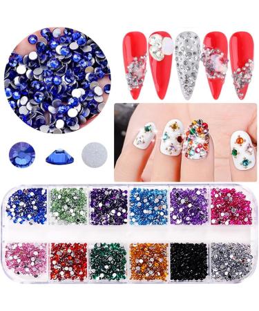 Clyhon 2500PCS Crystal AB Rhinestones Flat Back Gems with Tweezers - Nail Art Tools for Nails, Clothes, Face Craft - Buy Online on GoSupps.com