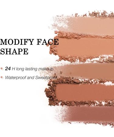 Boobeen 2 Paquets de Poudre Press e de Finition mate Imperm able et Contr lant l'huile Poudre Bronzante de Contour du Visage non Moussante Naturelle et Longue dur e Maquillage Bronzant 5 g (Lot de 2) 02# - Buy Online on GoSupps.com