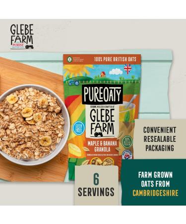 Glebe Farm Gluten Free Maple & Banana Oat Granola 6x325g - Buy Online on GoSupps.com