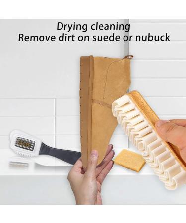 Suede Shoe Cleaner Kit - Hard-Wearing Crepe Brush with Rubber Eraser for Nubuck & Leather - Buy Online on GoSupps.com