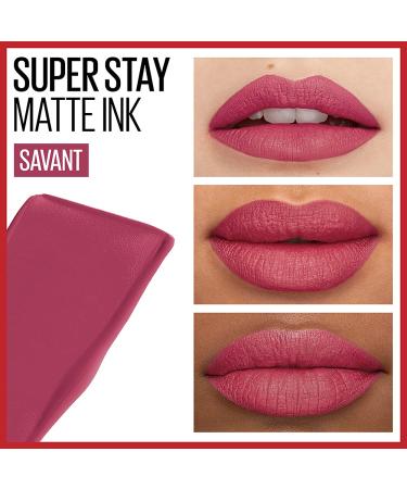 Maybelline Super Stay Matte Ink Liquid Lipstick in Savant Rose Pink - Long Lasting High Impact Color - Up to 16H Wear | 0.17 Fl Oz - Buy Online on GoSupps.com