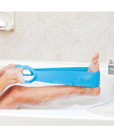 Ontel Shimmy Scrub Back and Body Scrubber with Silicone Scalp Brush - Exfoliate and Cleanse Your Skin Effortlessly - Buy Online on GoSupps.com