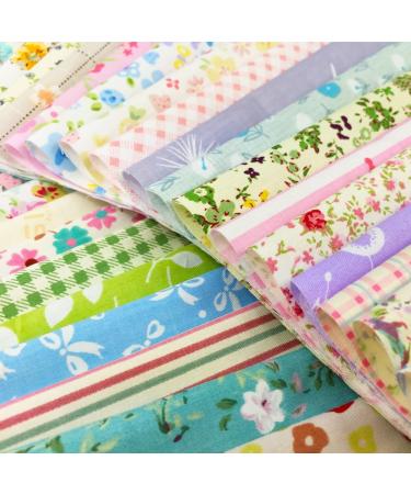 Flic-Flac 100% Cotton Quilting Fabric Squares - 12x12 inches, 60pcs - Floral Designs for DIY Crafts - Buy Online on GoSupps.com