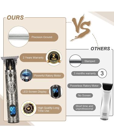 Pynogeez Professional Cordless Hair Trimmer - 0mm Baldheaded LCD Clipper for Men - Buy Online on GoSupps.com