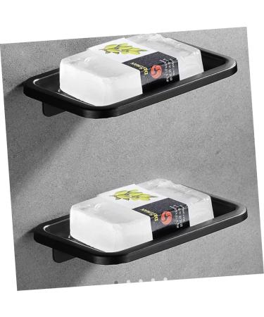 Ciieeo Bathroom Soap Holder Bathroom Soap Organizer Lipstick Case Soap Dish Holder Heart Shaped Rug Wall Soap Dish Soapdish Suction Cup Soap Holder Soap Rack Drain Rack Space Aluminum Black 12.6x8.4x3cm - Buy Online on GoSupps.com