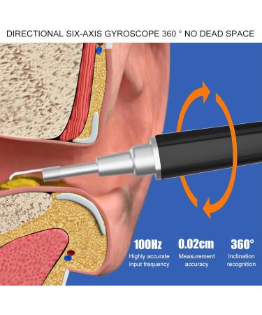 Intelligent WiFi Otoscope Ear Cleaner - 5MP HD Ear Wax Removal for All Ages | Earsworm Remover with LED - Black - Buy Online on GoSupps.com