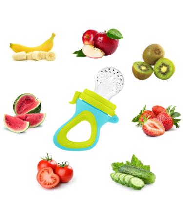 Baby Food Feeder 2 Pack Fruit Pacifier Set | 6 Silicone Pacifiers | Dispensing Spoon | Baby Feeding Set in Green - Buy Online on GoSupps.com