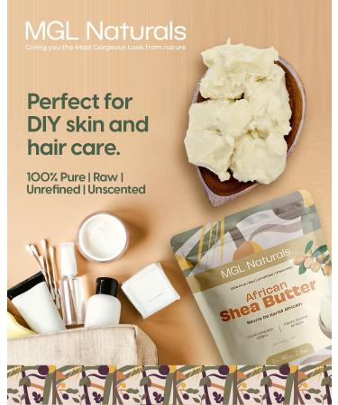 MGL Naturals Raw African Shea Butter Ivory 5 lb 100% Pure and Unrefined. Nourish and moisturize skin and hair. Use alone or DIY recipes. From Ghana West Africa. (5 lb) - Buy Online on GoSupps.com