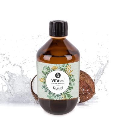 VitaFeel Fractionated Coconut Oil - 500ml Glass Bottle with Pumper | Premium International Shipping - Buy Online on GoSupps.com