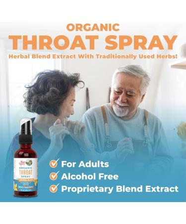 MaryRuth Organics USDA Organic Throat Spray with Mullein Leaf | Marshmallow Root & Licorice Root & Thyme Leaf | Vanilla | 4 Herbal Blend | Non-GMO | Vegan | Gluten Free | 1 Fl Oz | Up to 100 Servings - Buy Online on GoSupps.com
