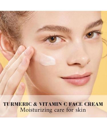  GNAUMORE Turmeric and Vitamin C Face Cream Turmeric Repair Cream Evens Skin Tone Moisturizing Skin Care Increases Elasticity 50g - Buy Online on GoSupps.com