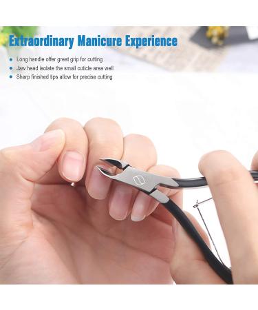 FERYES Professional Cuticle Clipper - Medical Grade Stainless Steel Cuticle Remover Tool, 8mm Jaw, Black - 1 Piece - Buy Online on GoSupps.com