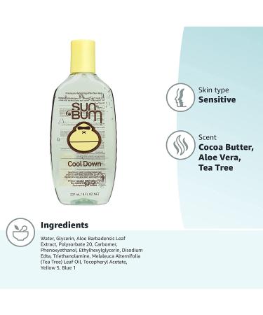 Sun Bum Cool Down Aloe Vera Gel | Vegan Hypoallergenic After Sun Care | Cocoa Butter for Sunburn Relief - 8 oz - Buy Online on GoSupps.com