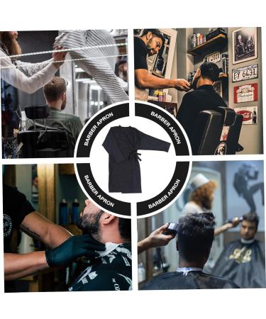 Beaupretty Salon Client Gown | Kimono Style Adjustable Hairdresser Smock | Long Sleeve Cape for Hair Salons - Black - Buy Online on GoSupps.com