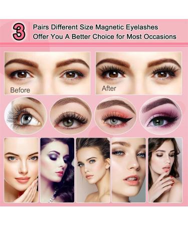 Magnetic Eyelashes Natural Look | Reusable No Glue Lashes Kit | Easy to Wear Manga Eyelashes - Buy Online on GoSupps.com