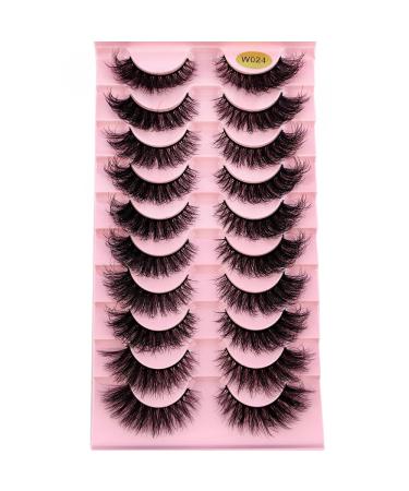 HBZGTLAD 10 Pairs Natural Thick 3D Mink False Eyelashes - Long Makeup Lashes for Beauty & Extension (W024) - International Shipping Available - Buy Online on GoSupps.com