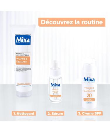 Mixa - Anti-Dull Comfort Cleanser with Vitamin C and Squalane - Skin with Dull and Irregular Complexion - Protective Moisturi - Buy Online on GoSupps.com